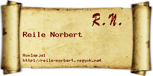 Reile Norbert névjegykártya